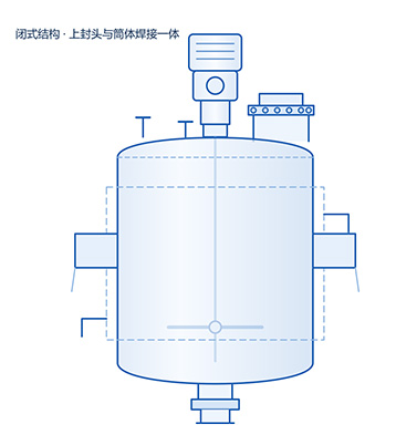 闭式不锈钢反应釜结构示意图
